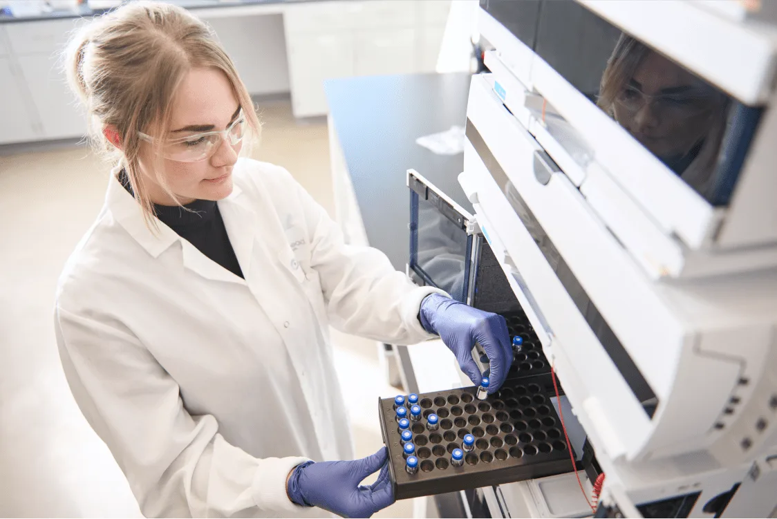 Lab technician running medical tests
