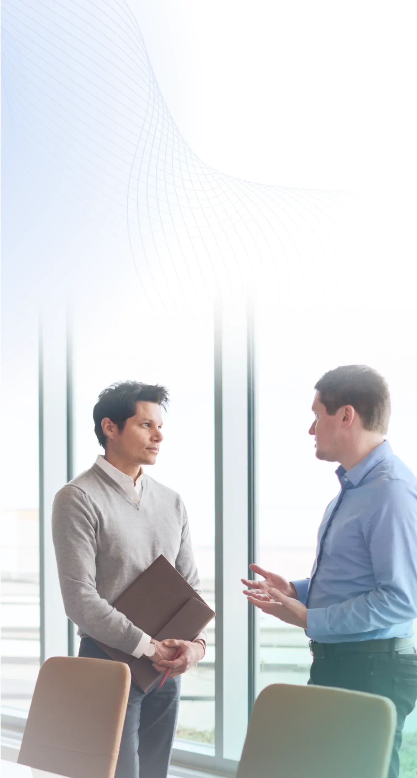 Woman looking up banner image