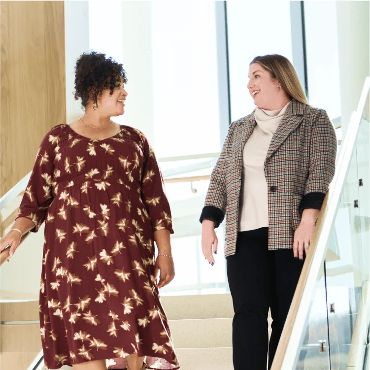 Woman looking up banner image