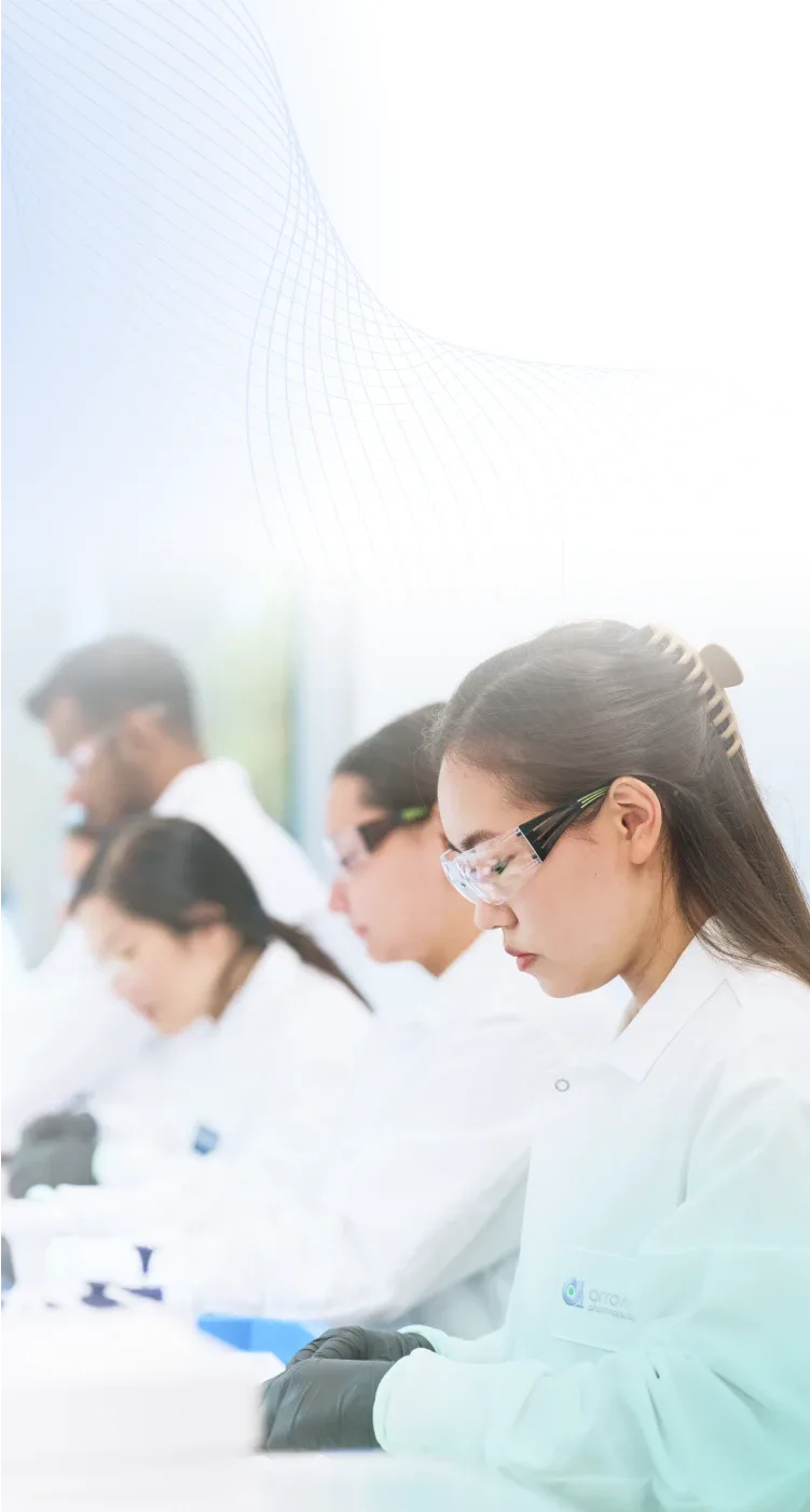 Lab technicians running tests